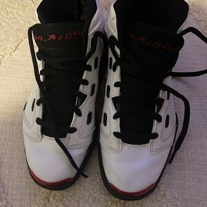 Nike sneakers white black and red